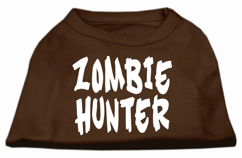 Zombie Hunter Screen Print Shirt Brown Med Default Title