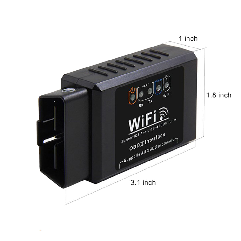 Auto Car Fault OBD2 Diagnostic Tool Scanner Code Reader ELM327 WIFI Universal Tools Phone Connection for Android IOS