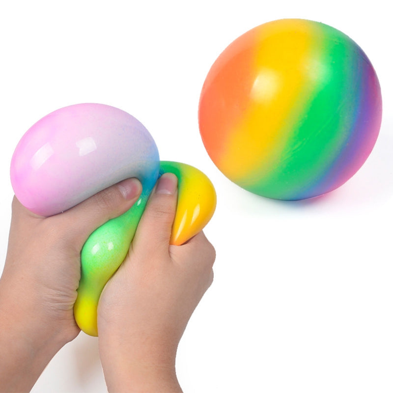 Colorful Ball Squeeze Toy Antistress Decompression Wall Balls Stress Reliever Toy Decompression Squishy Adult Kids Gift