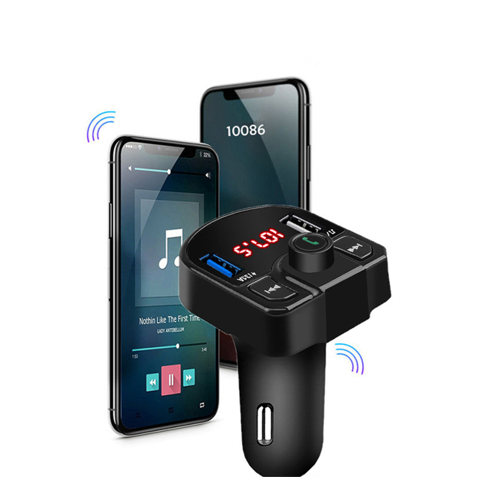 QC2.0 3.1A Fast Dual USB Charger Bluetooth 4.2 MP3 Player Handsfree Car Kit FM Transmitter support TF Card U disk Power Adapter Universal