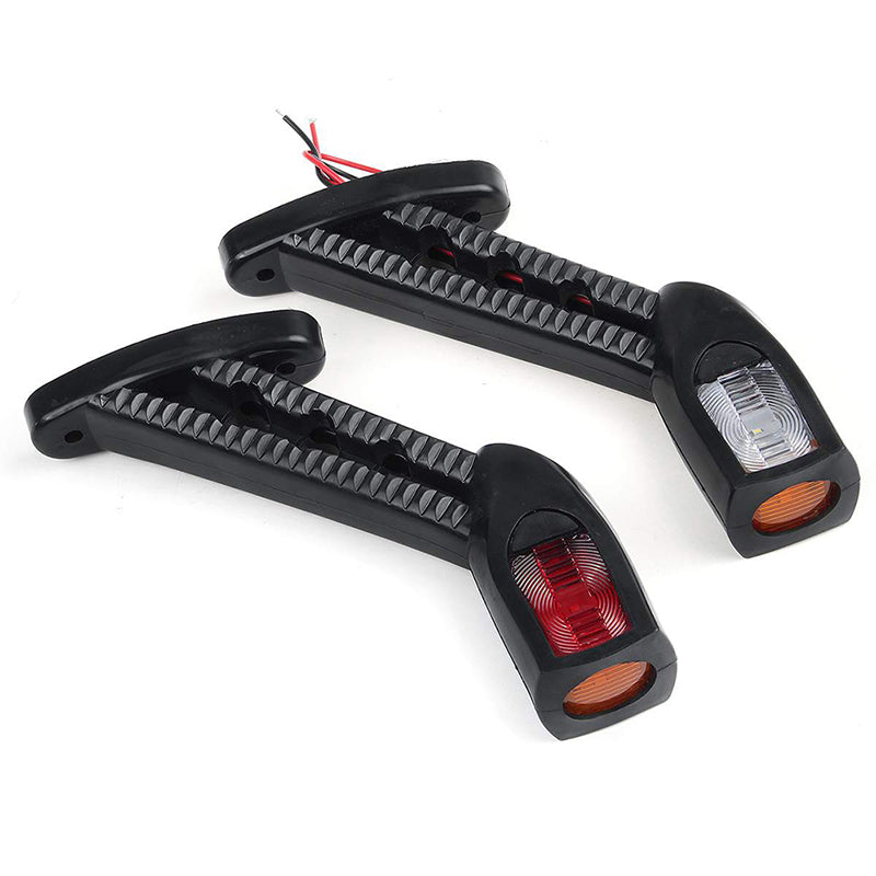 3 Color LED Side Outline Stalk Marker Lights Lamp For Trailer Truck Carvan Lamp Rear Front Side Tail Lights 24V Universal