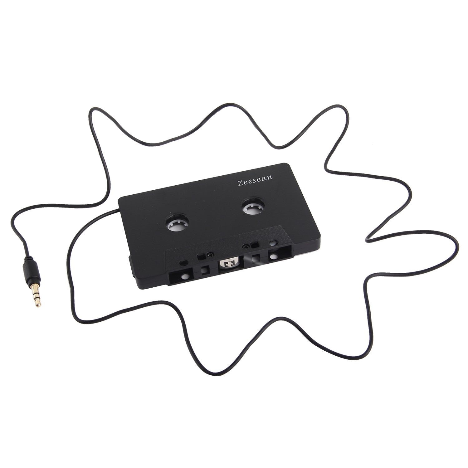 Car Audio Cassette to Aux Adapter, 3.5 MM Auxillary Cable Tape Adapter