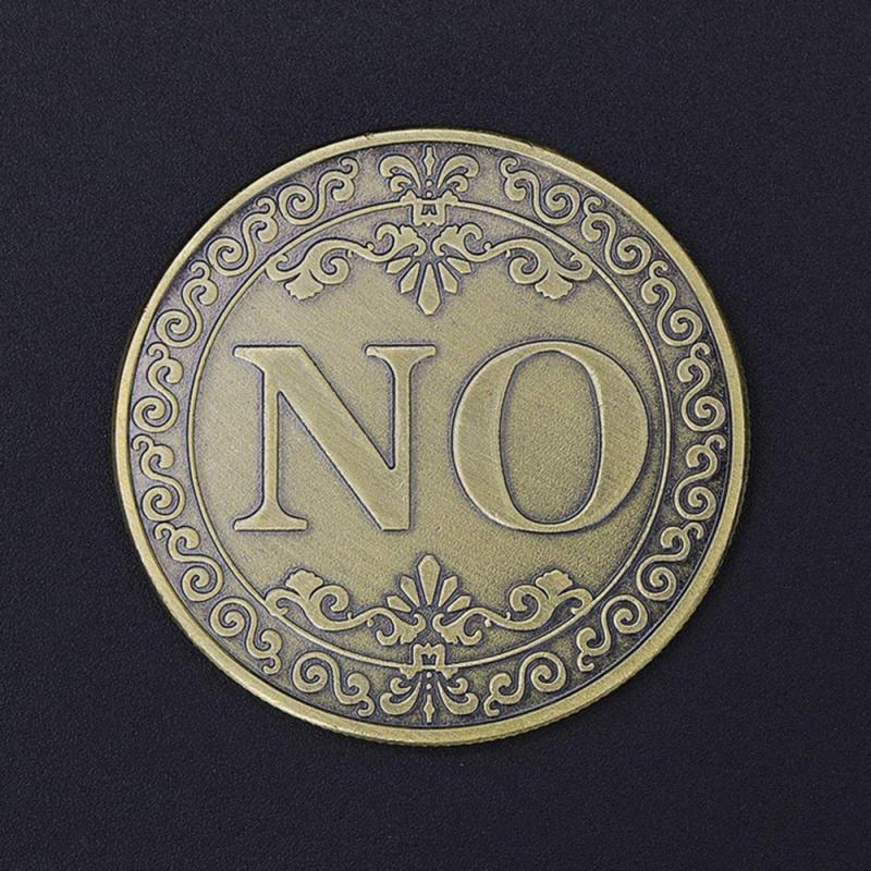 Yes Or No Lucky Decision Coin Bronze Commemorative Coin Retro Collection Classic Tricks Toys Home Decoration Crafts