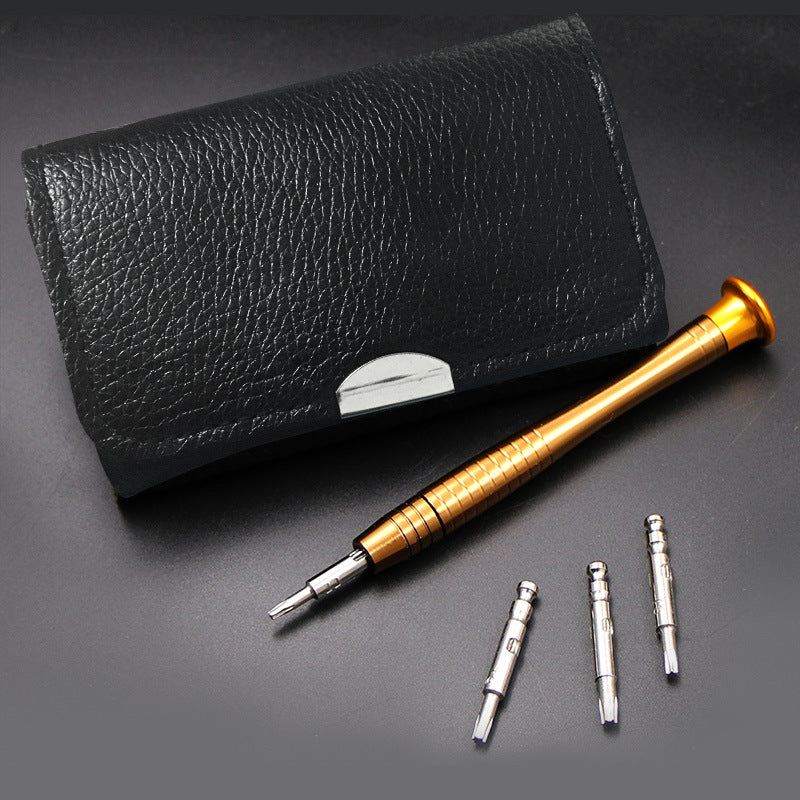 25-in-1 multi-function leather case manual screwdriver Batch head set Mobile phone notebook repair tool replacement repair part
