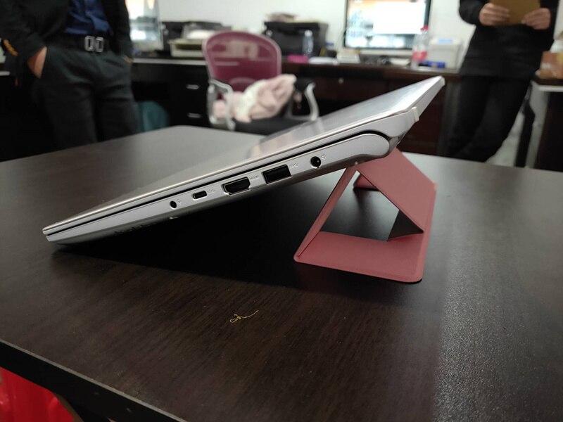 Adjustable Laptop Stand Laptop Pad Adhesive Invisible Stand Folding Bracket Portable Tablet Holder for iPad MacBook Laptop GreatEagleInc