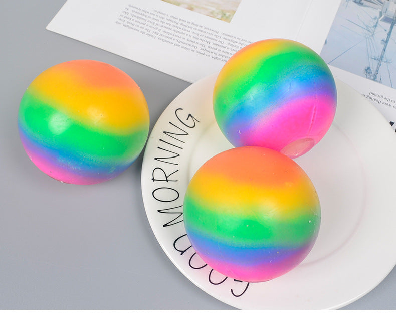 Colorful Ball Squeeze Toy Antistress Decompression Wall Balls Stress Reliever Toy Decompression Squishy Adult Kids Gift 1pc 6cm