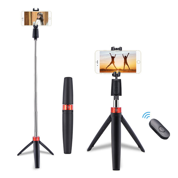 All In 1 Wireless Bluetooth Selfie Stick Portable Selfie Stick Tripod With Bluetooth Remote Camera Self-Timer Artifact Rod
