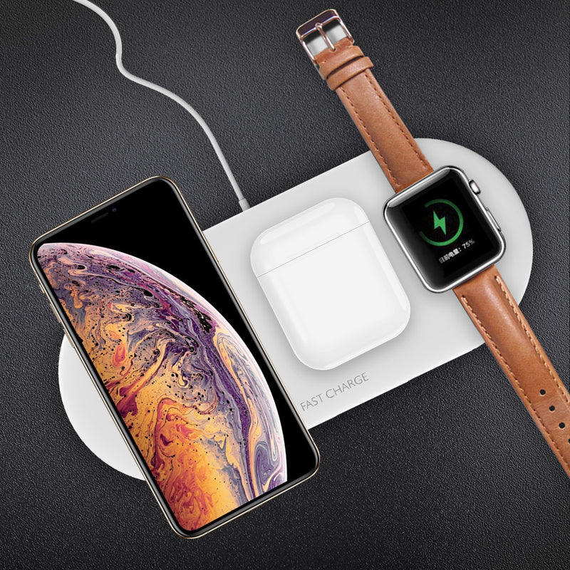 3 in 1 10W Wireless Charger Station Stand Pad for iPhone X XS For Apple Watch Airpods Charging Dock for i watch 3 for xiaomi mi9