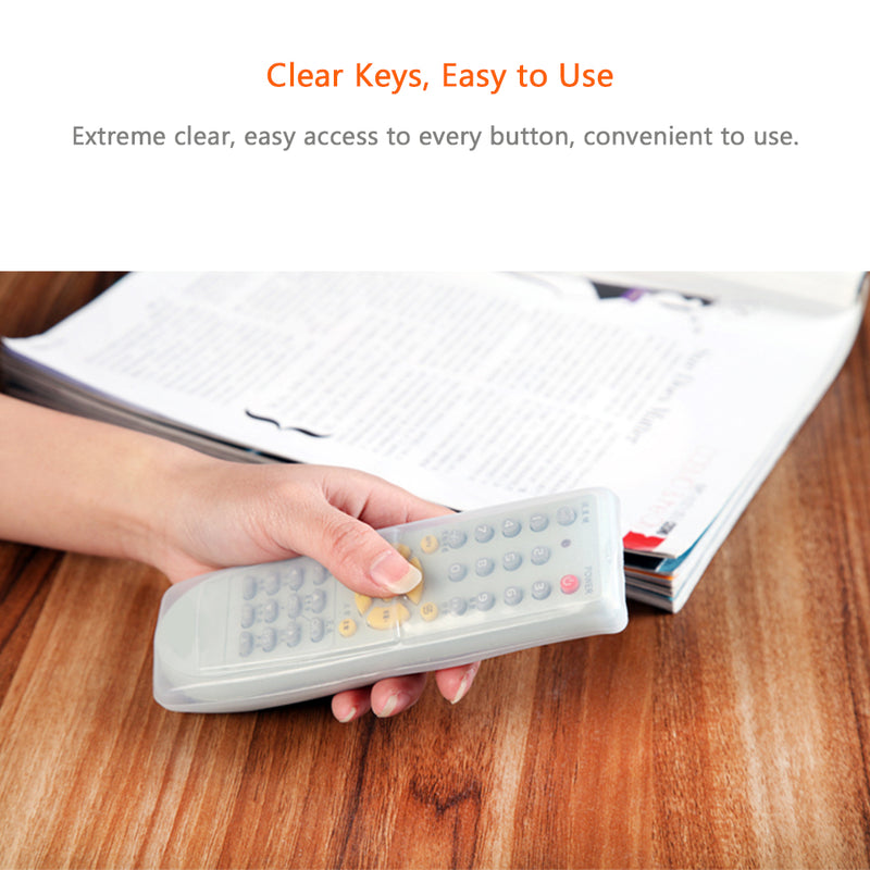 Clear TV Air Condition Remote Controller Silicone Protector Case Cover Skin Waterproof Pouch Bags