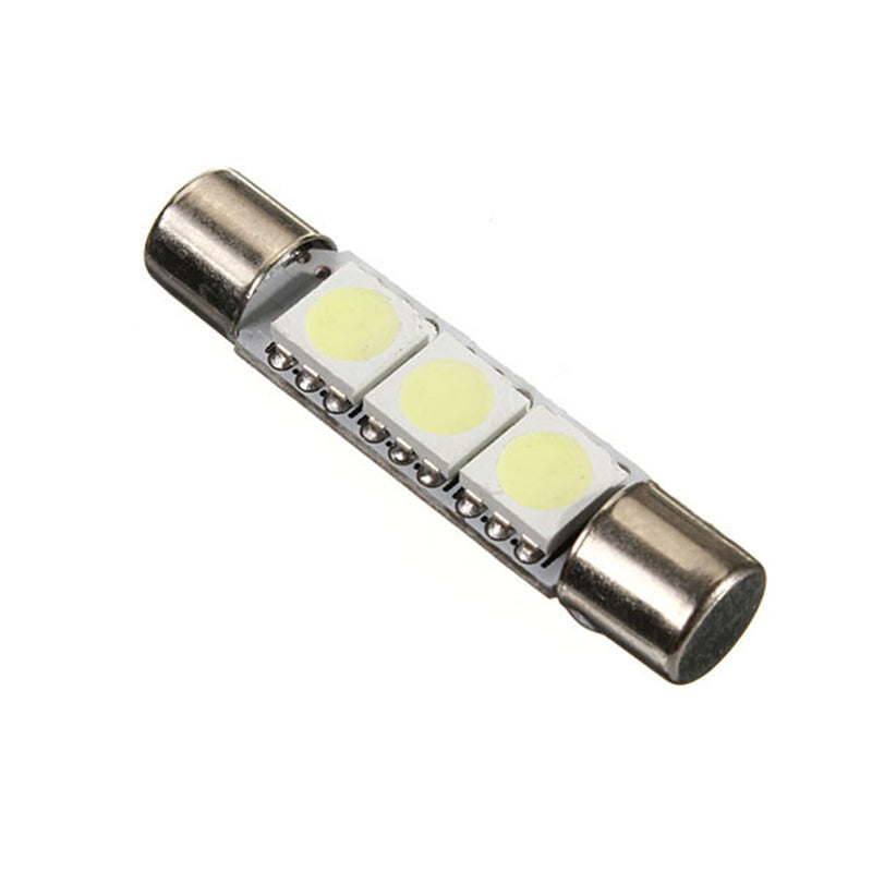 Auto LED T6.3 28/31mm 5050 3 SMD White 12V Car Vehicle Interior Sun Visor Vanity Mirror Lights Makeup Lights lamp