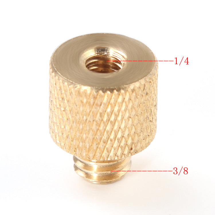 3/8 inch Female to 1/4 inch Male Tripod Thread Reducer Adapter Brass Copper For Camera tripod Diameter of screw 6mm