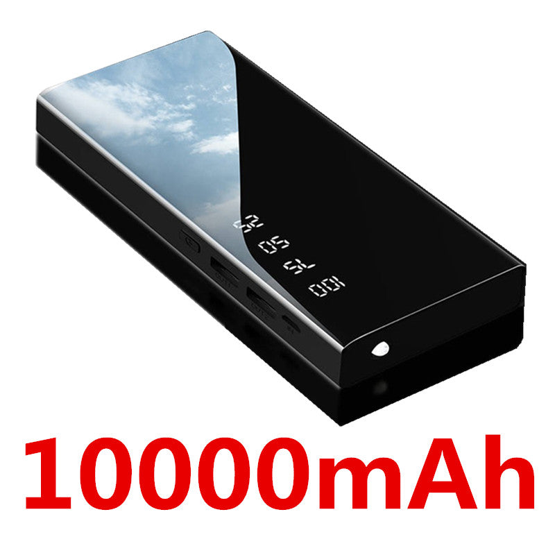 Fast Charging 50000mAh Portable Charger Power Bank Power Bank with 2.1A External Battery Pack for smart phone Black-10000mAh