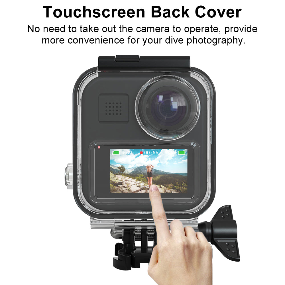 Touch Waterproof case waterproof shell panoramic action camera diving protective box gopro max accessories