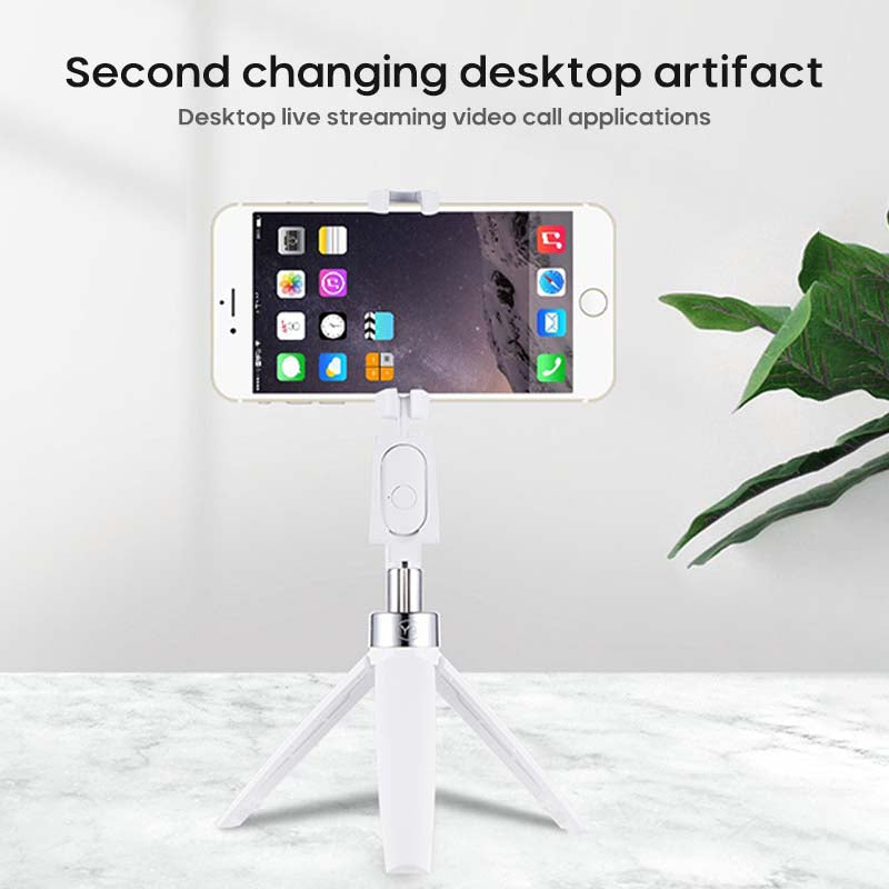 All In 1 Wireless Bluetooth Selfie Stick Portable Selfie Stick Tripod With Bluetooth Remote Camera Self-Timer Artifact Rod