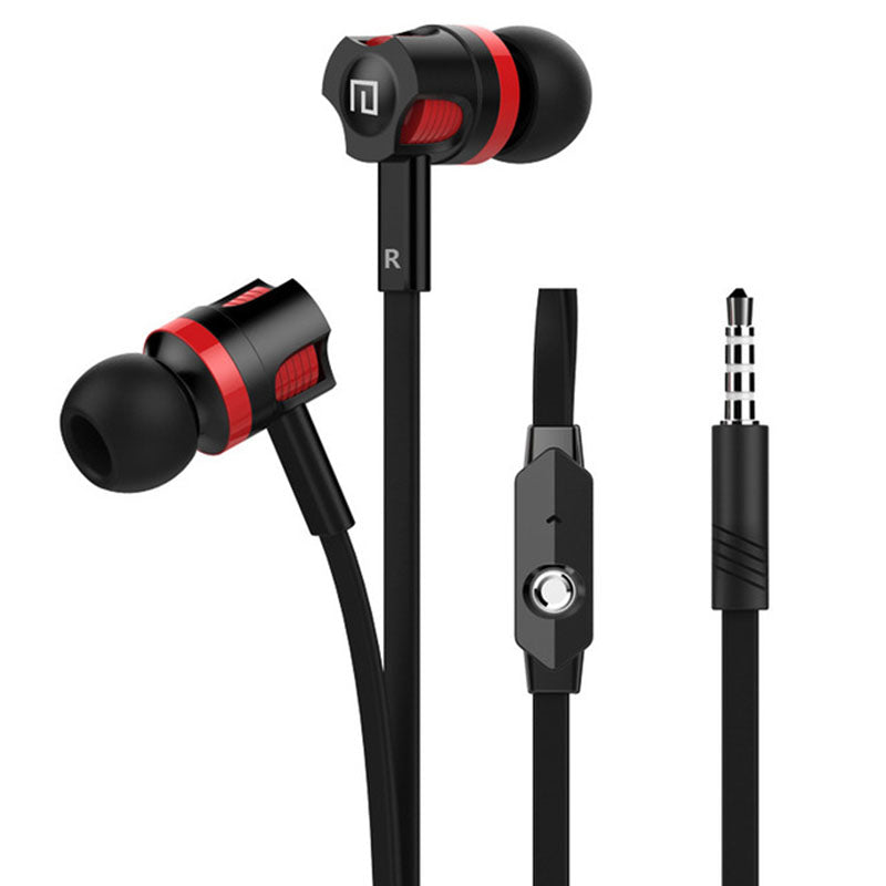 Universal Wired Headphones Noise Cancelling Stereo In-Ear Earphone Sport Music Headset With Mic For Huawei Mobile Phone