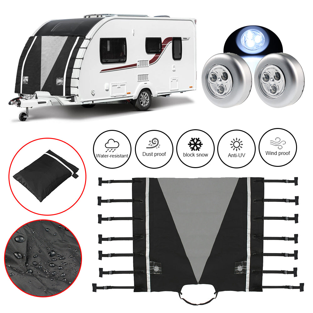 Front Towing Cover Protector s Dustproof Universal Reflective Strip Accessories 200x175cm camper trailer caravan accessories
