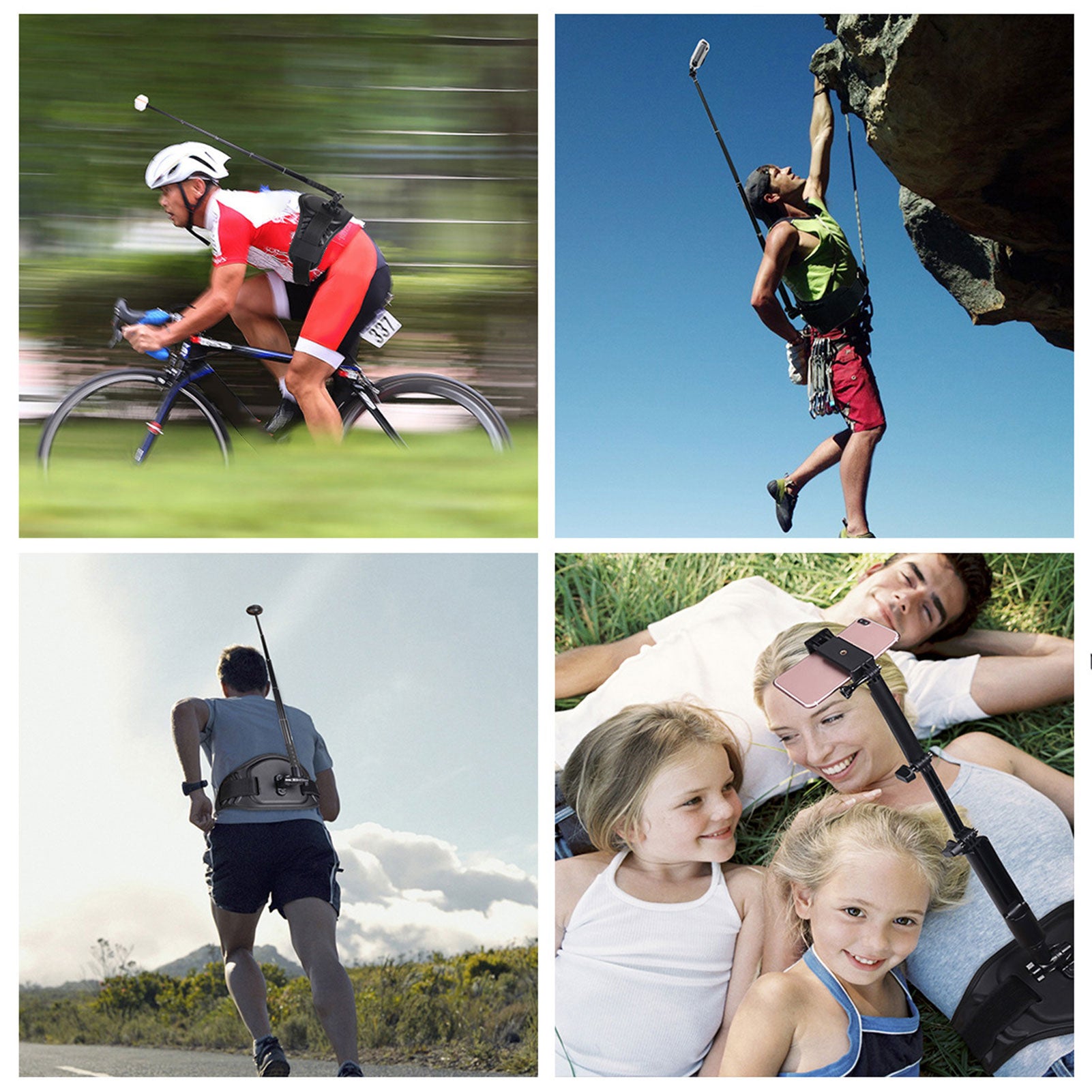 Insta 360 X2 back bar ONE R panoramic sports camera adjustable belt waist stand selfie stick accessories For Insta360 ONE X & R