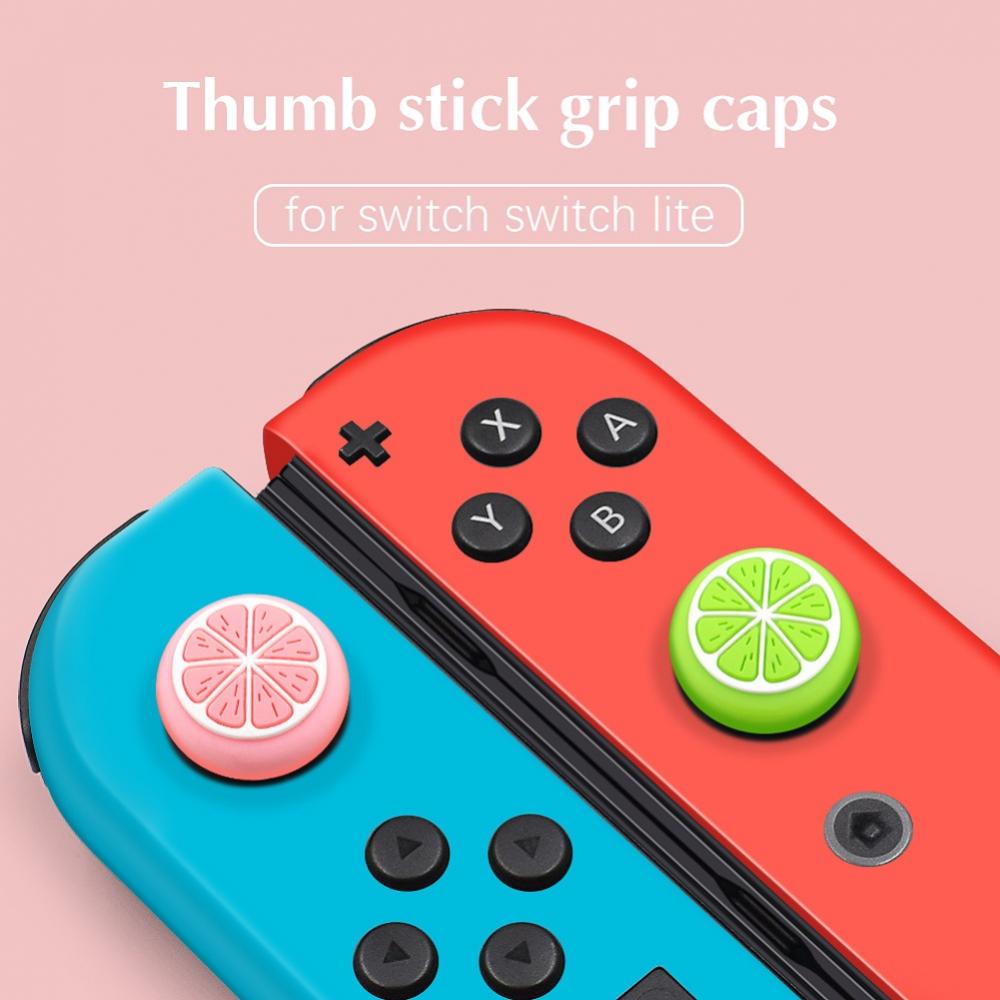 For nintendo switch joystick controller covers lemon colorful analog thumb grip cases joy con caps NS