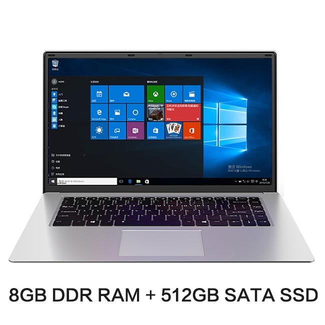 CHUANCHI LapBook Pro 15.6 Inch Intel Quad Core 8GB RAM 128GB 256GB 512GB SSD Laptop Windows 10 Netbook J3455 Ultrabook GreatEagleInc