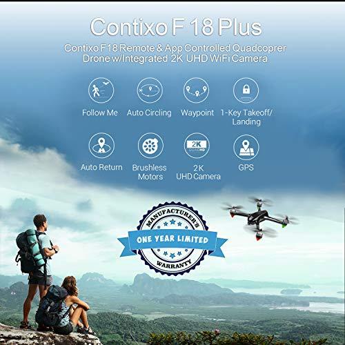Contixo RC Quadcopter Drone with Camera for Adults - 2K FPV 40 Mins Longer Flight Time with Brushless Motor - 5G WiFi - 2 Module Batteries with Backpack Contixo