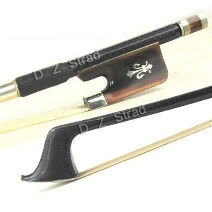 D Z Strad Cello Bow - Model 301 - Carbon Fiber Bow with Ox Horn Fleur-de-Lis Frog… (4/4 - Full Size) D Z Strad