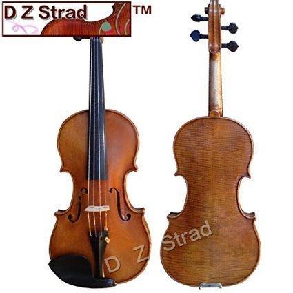 D Z Strad Violin - Model 600 - Light Antique Finish with Dominant Strings, Case, Bow and Rosin D Z Strad