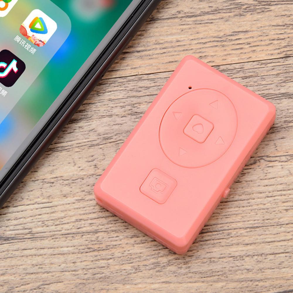 Mini Shutter Release Button for Selfie Camera Controller Adapter Photo Control Wireless Bluetooth Remote Button For Android IOS Pink