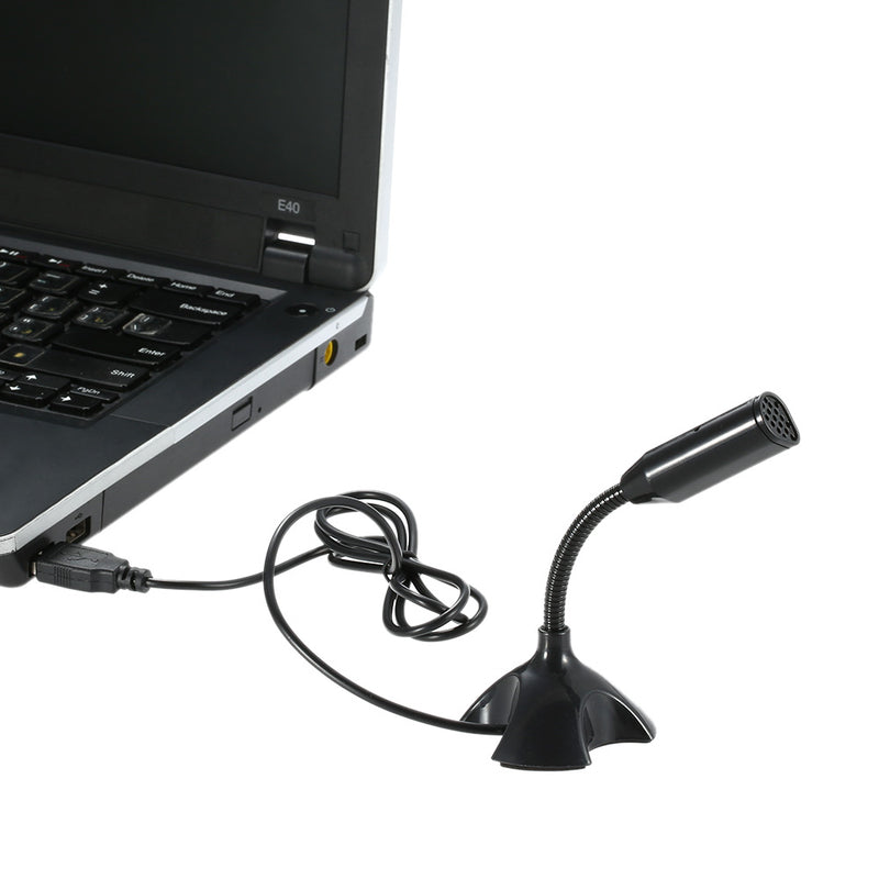 USB Microphone Web Flexible Noise Canceling Mic For Mac PC Computer Laptop Stand