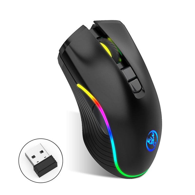 Computer Mouse 2.4G Wireless Mice 7 Button 2400dpi RGB Gaming Lamp Mouse USB Receiver Optical for PC Laptop Game Ergonomic Mice