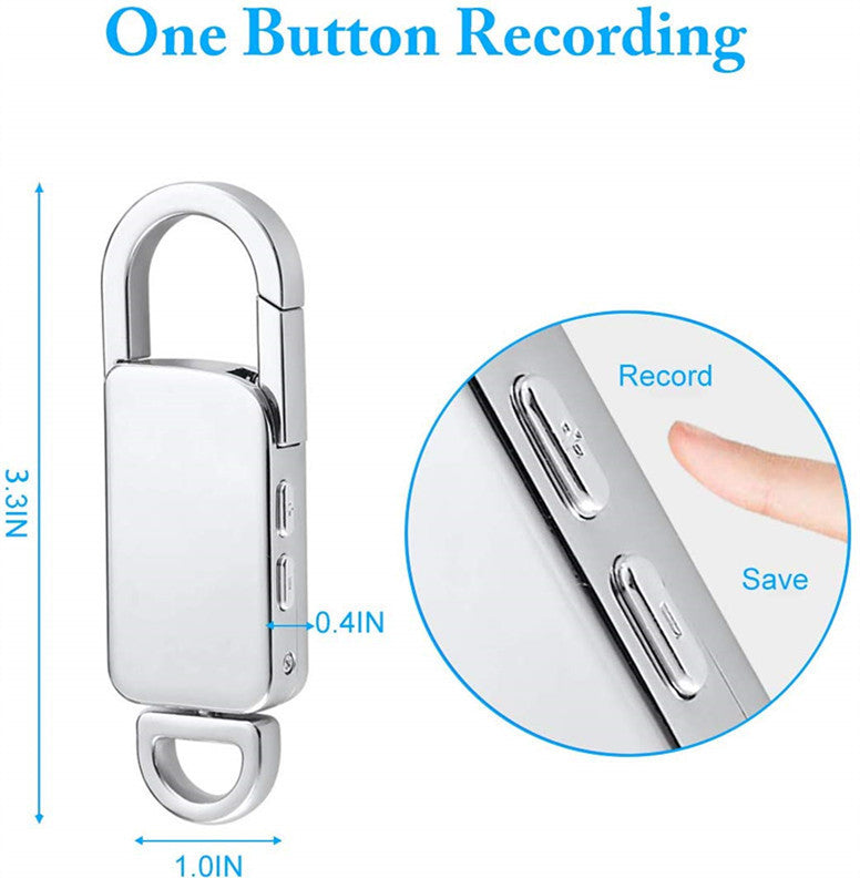 Mini Portable Keychain Voice Recorder MP4 AI Smart Professional High-definition Noise Reduction Remote Meeting Voice Recorder