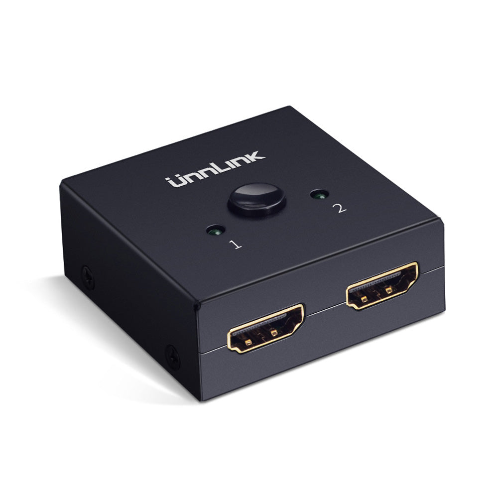 4Kx2K Switcher UHD 2 Ports Bi-ional Manual 2x1 1x2 HDMI AB Switch HDCP Supports 4K FHD Ultra 1080P for Projector Bidirectional Switch 2X1