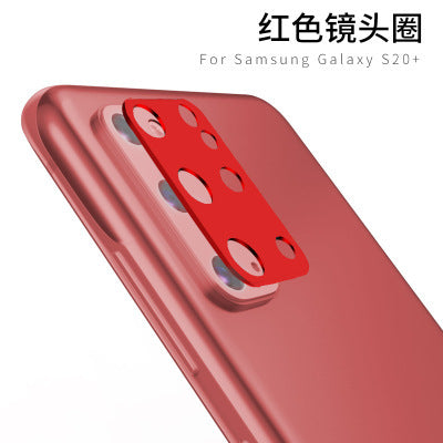 Protection Cap Alloy Mobile Phones Camera Lens Screen Protective Film Metal Protector For S20/S20 Plus/S20 Ultra Smudge-free S20 plus Red