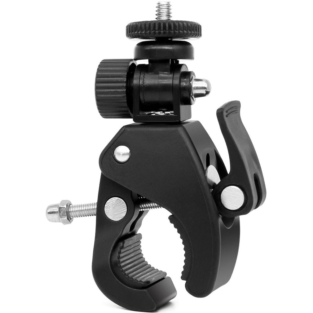 Motorcycle Bike Bicycle Handlebar Clamp With Camera Tripod Adapter for Go Pro Hero 7 6 5 4 SJCAM SJ4000 Yi 4K GoPro Accessories -