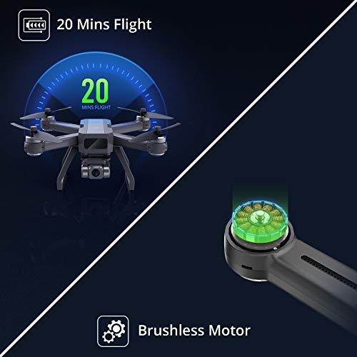 DEERC D15 GPS Drone with 4K UHD EIS Camera, Anti-Shake, 5G FPV Live Video, 130° Wide Angle, 90 Adjustable, Brushless Motor, Auto Return Home, Follow Me, Tap-Fly, Optical Flow, Quadcopter for Adults