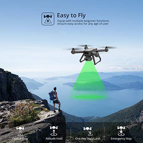 DEERC D15 GPS Drone with 4K UHD EIS Camera, Anti-Shake, 5G FPV Live Video, 130° Wide Angle, 90 Adjustable, Brushless Motor, Auto Return Home, Follow Me, Tap-Fly, Optical Flow, Quadcopter for Adults DEERC