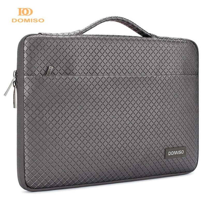 DOMISO Bright Grey Or Black Waterproof Shookproof Laptop Sleeve Bag With Handle For 10" 11" 13" 13.3" 14" 15.6" inch Notebook GreatEagleInc