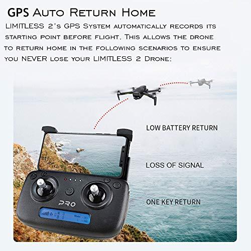 DRONE-CLONE XPERTS Drone X Pro Limitless with GPS Auto Return Home, 5G WiFi FPV, 4K UHD Dual Camera, Brushless Motors, Follow Me, 25 Mins Flight Time, Long Control Range Quadcopter Drone-Clone Xperts