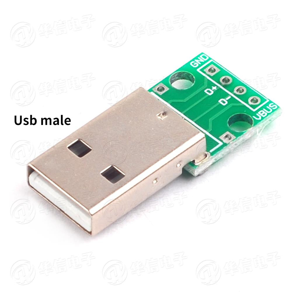 USB A Male USB 2.0 3.0 A Female USB B Connector Interface to 2.54mm DIP PCB Converter Adapter Breakout Board Micro Mini USB