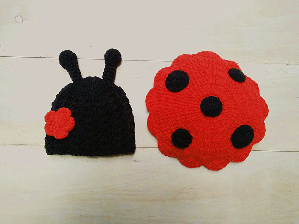 Newborn Photography Props Costume Cartoon Knit Hat Pant Set Baby born Photo Shoot Accessories for 0-6Months Baby