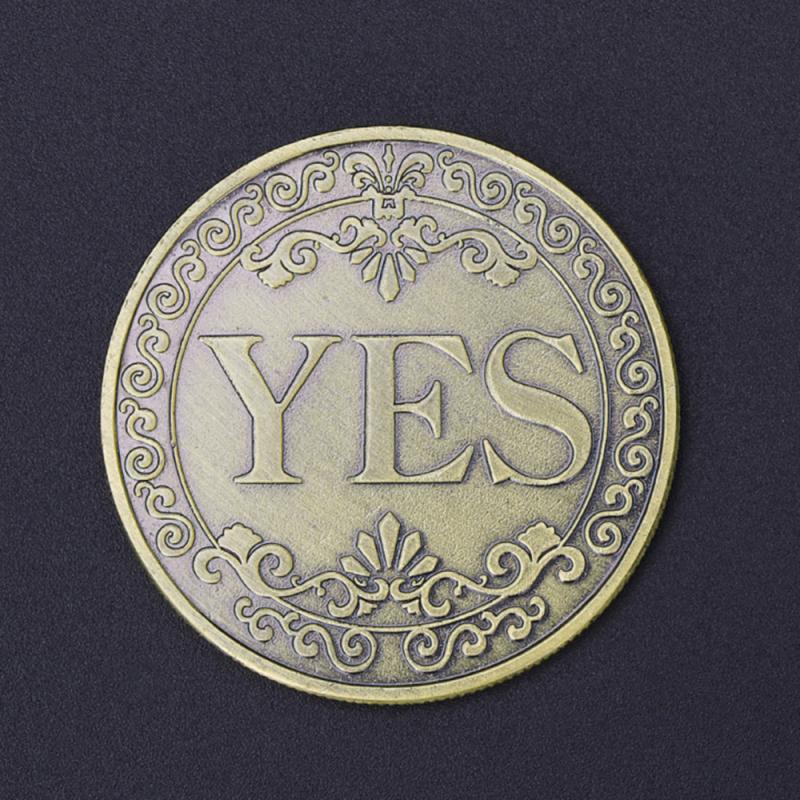Yes Or No Lucky Decision Coin Bronze Commemorative Coin Retro Collection Classic Tricks Toys Home Decoration Crafts
