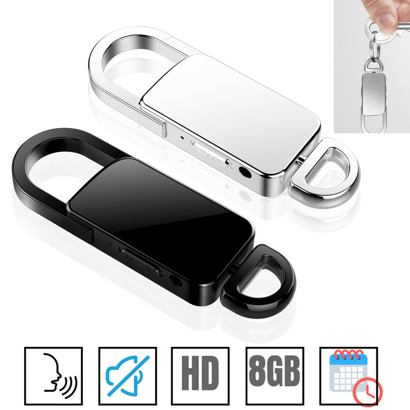 Mini Portable Keychain Voice Recorder MP4 AI Smart Professional High-definition Noise Reduction Remote Meeting Voice Recorder
