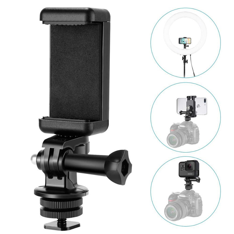 1/4" Phone Clip Holder Flash Shoe Screw Adapter Tripod Mount Flash Shoe Protection Cover for DSLR SLR Camera Accessories