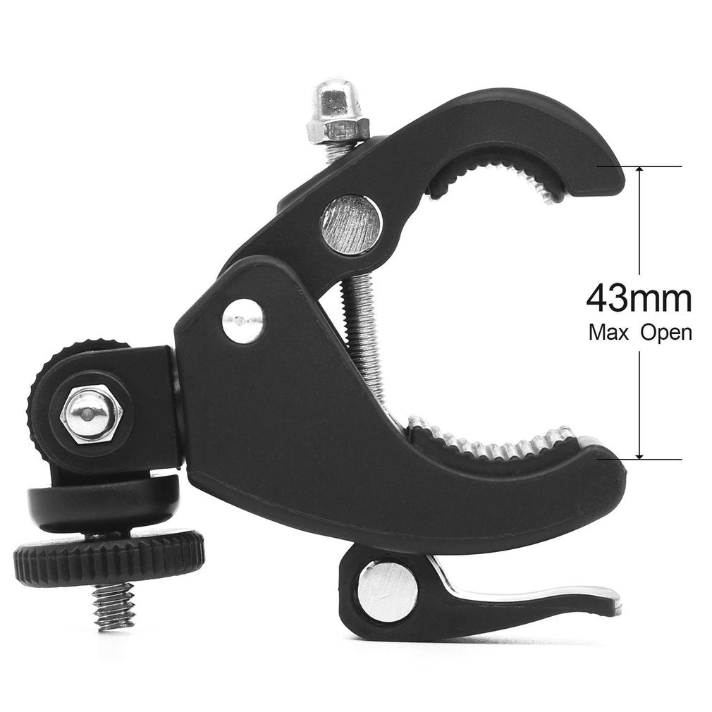 Motorcycle Bike Bicycle Handlebar Clamp With Camera Tripod Adapter for Go Pro Hero 7 6 5 4 SJCAM SJ4000 Yi 4K GoPro Accessories