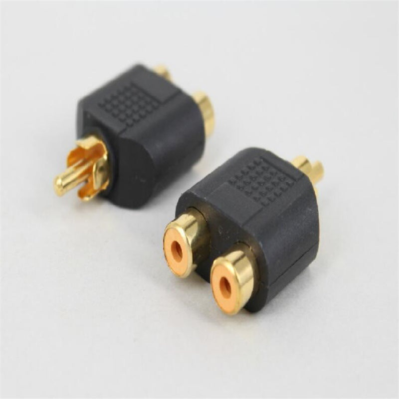 RCA jack Y Splitter AV Audio Video Plug Adapter 1 Male to 2 Female Converter