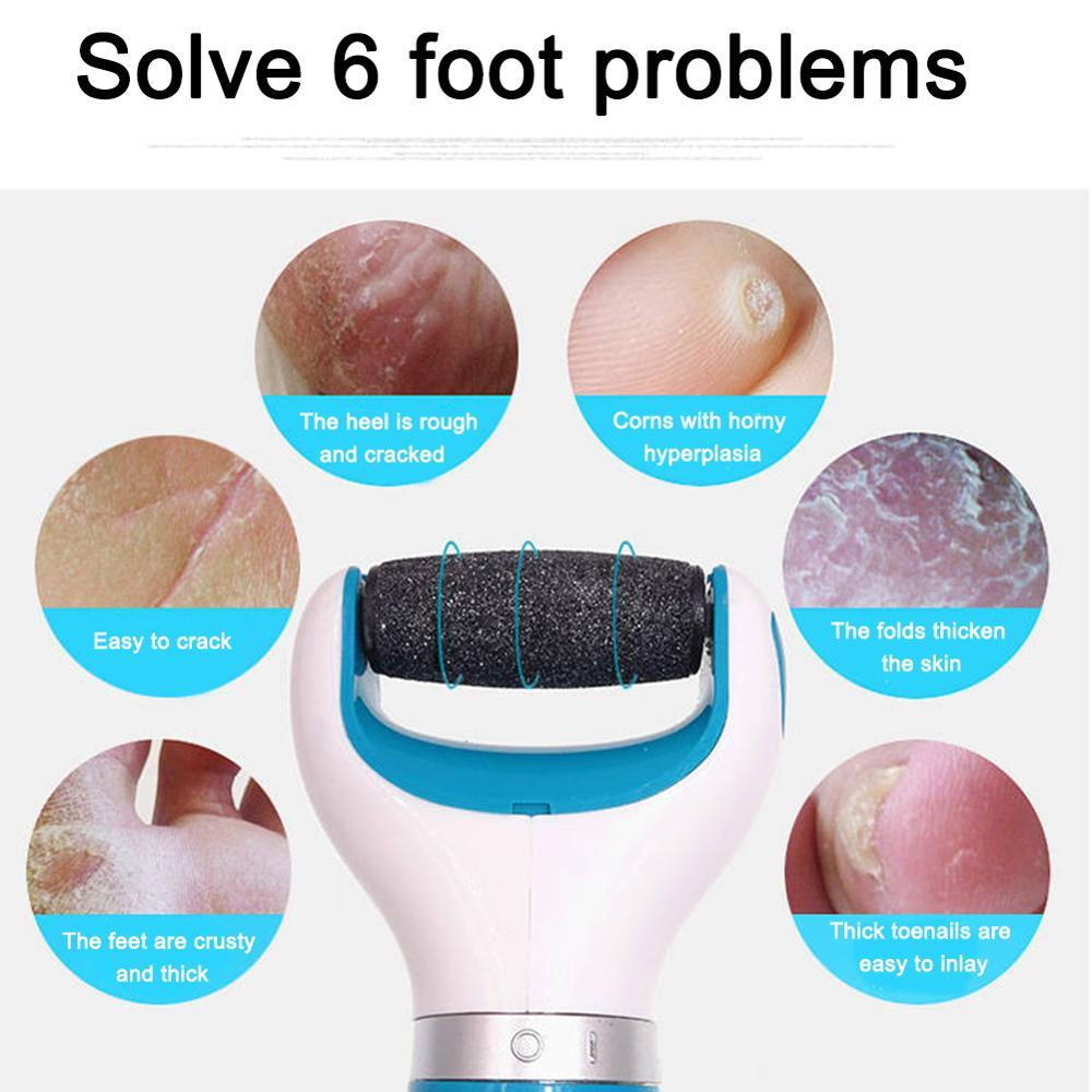 Electric Foot File Grinder Dead Skin Callus Remover for Foot Pedicure Tools Feet Care for Hard Cracked Foot Files Clean Tools GreatEagleInc
