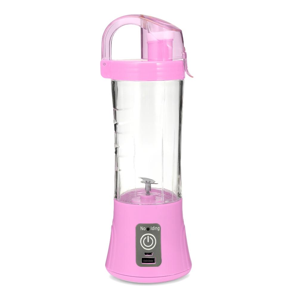 Electric Portable Juicer Cup Fruit Vegetable Juice Mixer PINK ROSE