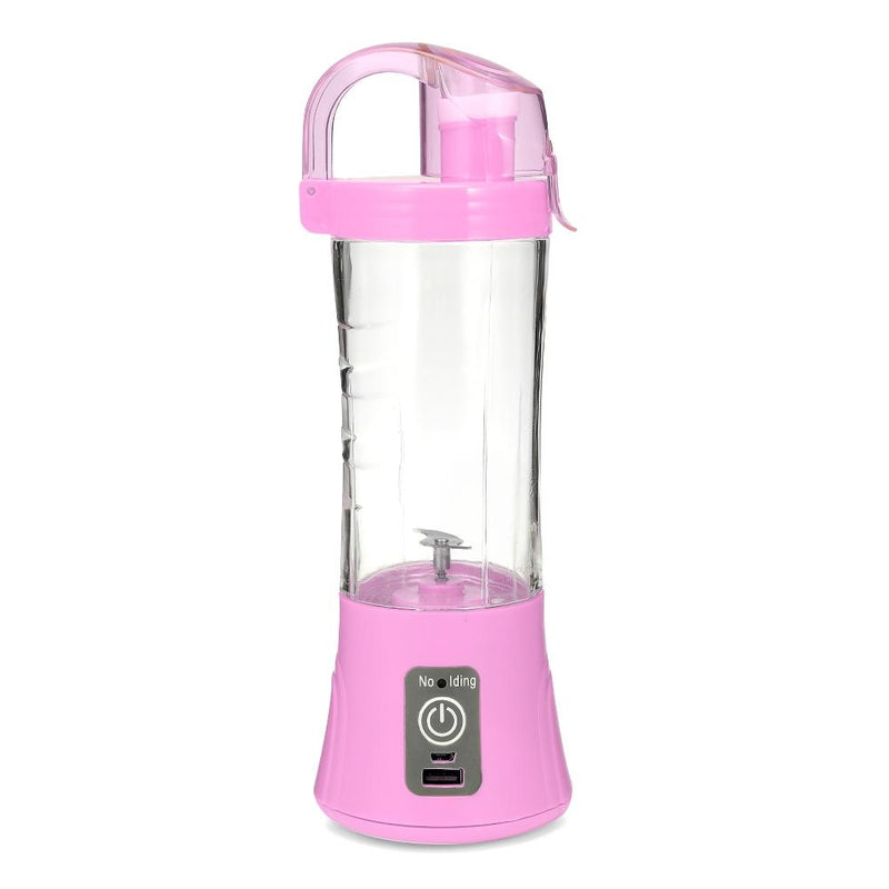 Electric Portable Juicer Cup Fruit Vegetable Juice Mixer PINK ROSE