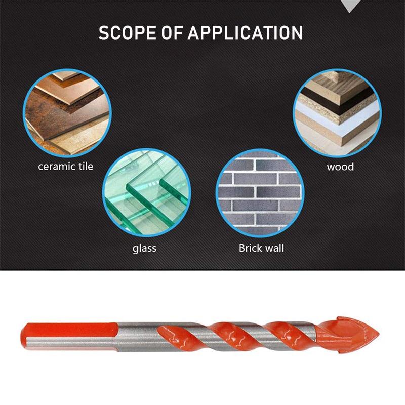 Electric Tools Center Drill Hammer Concrete Ceramic Tile Metal Drill Bit Round Shank 6mm-12mm DIY Wall Hole Saw Drilling GreatEagleInc