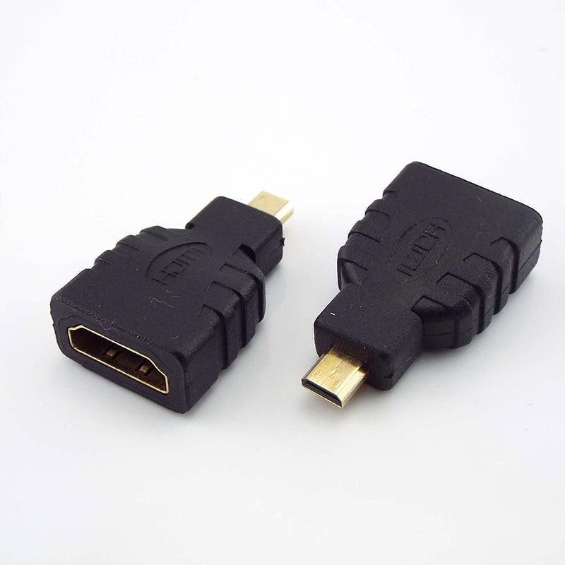 Micro HDMI-kompatibel zu HDMI-kompatibel Adapter Vergoldet 1,4 3D Verlängerung Adapter 1080P Konverter für HDTV Tablet Kamera