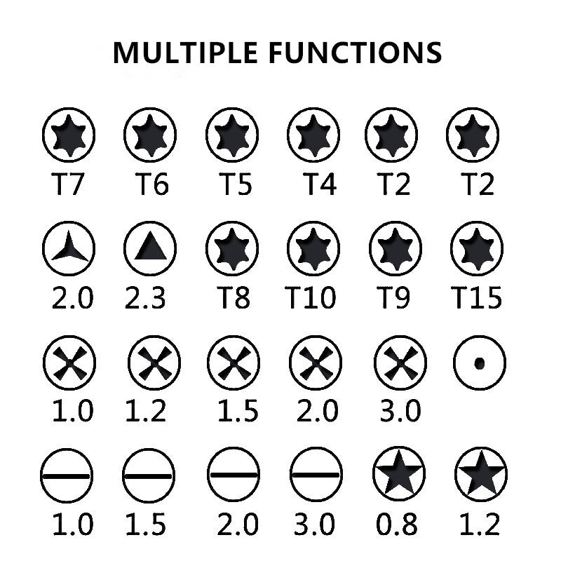 25-in-1 multi-function leather case manual screwdriver Batch head set Mobile phone notebook repair tool replacement repair part